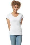 Ladies short sleeve v-neck t-shirt