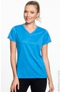 Ladies short sleeve v-neck t-shirt